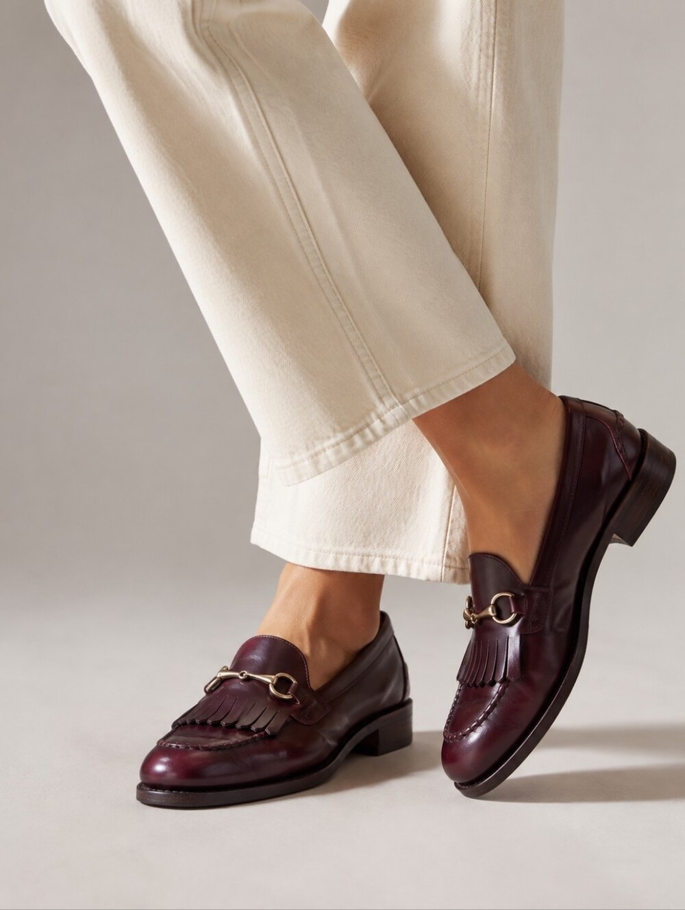 Carmina 1652 Rois Oxblood Horsebit Kiltie Leather Loafers Womens Size US 6